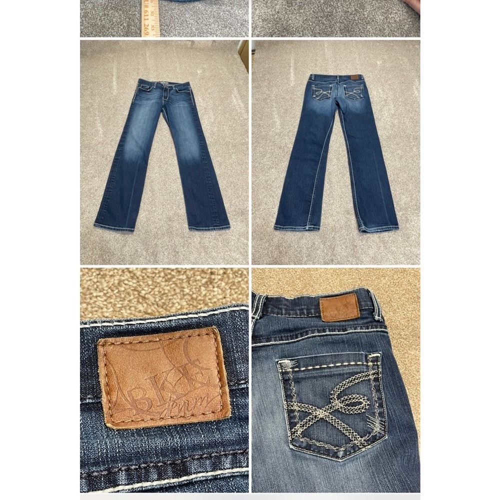 Buckle Bke womens drew bootcut jeans sz 28x31.5 9” rise blue jeans retro Y2K
